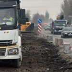 Трасса Бишкек – Токмок: стартовала укладка асфальта на ключевом участке